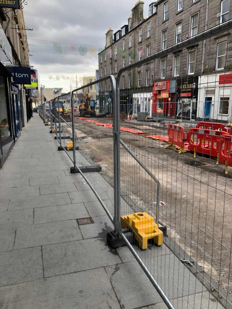 Refurbishment of Union Street, Dundee in March 2026